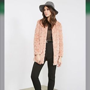 Textured Faux Fur Coat